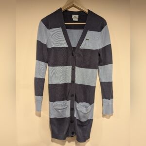 Striped Lacoste cardigan